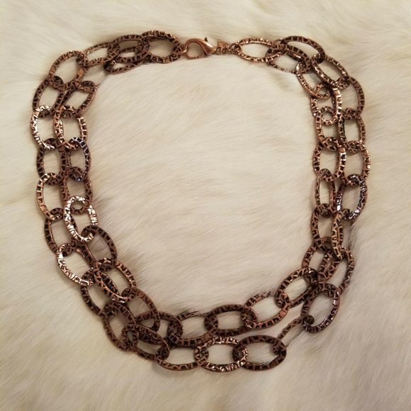 Premier Designs Jewelry - Premier Designs Western Necklace Copper Festival Layered Hammered Gothic 1414